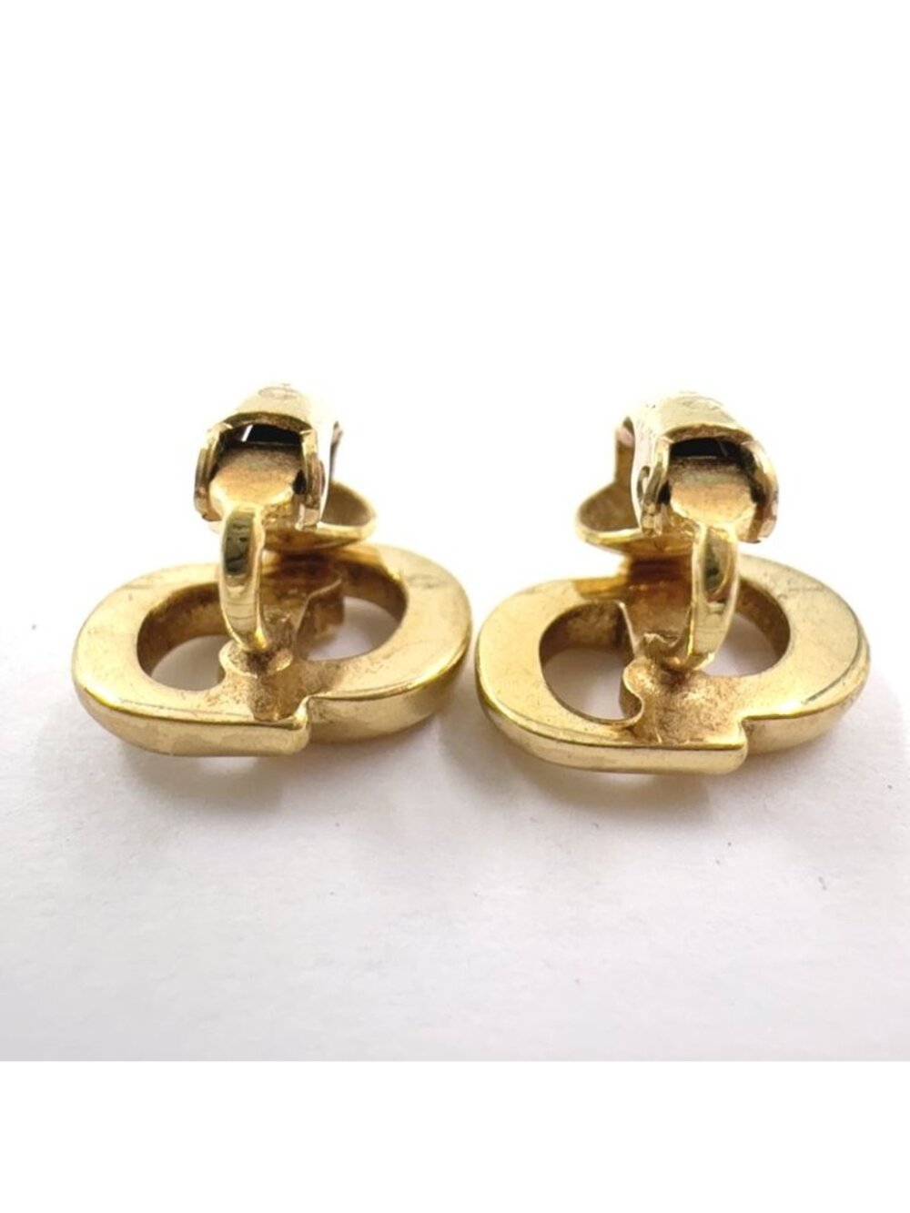 Dior Cdlogo Gold Plated Earrings - Picture 5 of 8